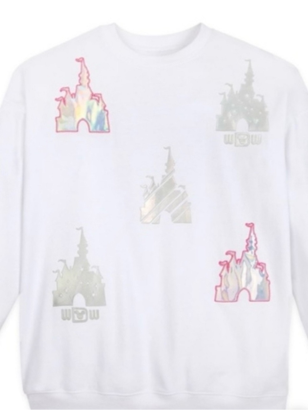 Disney Sweatshirt with Iridescent Castle Motifs